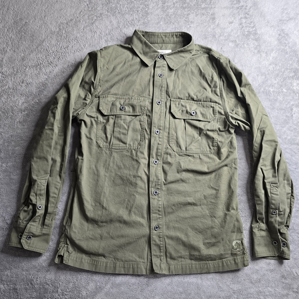 Zero Foxtrot Utility Shirt Mens Small Green Long Sleeve Tactical Pockets